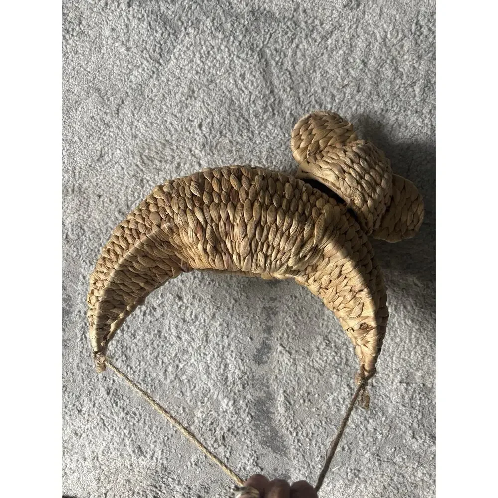 Rattan Hanging Koala Bear Basket Planter Unique Home Decor